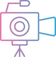 Camera Line Gradient Icon Design vector