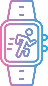 Running Line Gradient Icon Design vector