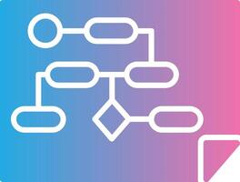 Work Flow Process Glyph Gradient Icon Design vector