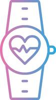 Heart Rate Monitor Line Gradient Icon Design vector