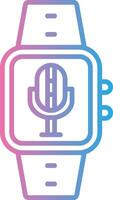 Microphone Line Gradient Icon Design vector