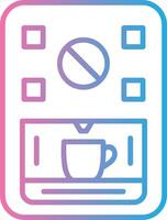 Coffee Machine Line Gradient Icon Design vector