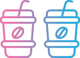 Coffee Cups Line Gradient Icon Design vector