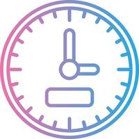 Clock Line Gradient Icon Design vector