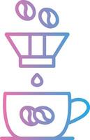 Coffee Filter Line Gradient Icon Design vector