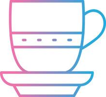 Tea Cup Line Gradient Icon Design vector