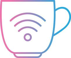 Wifi Line Gradient Icon Design vector