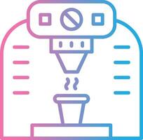 Coffee Machine Line Gradient Icon Design vector