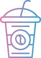 Coffee Cup Line Gradient Icon Design vector