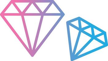 Diamond Line Gradient Icon Design vector