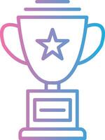 Trophy Line Gradient Icon Design vector