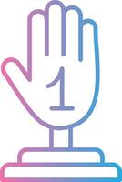 Hand Line Gradient Icon Design vector
