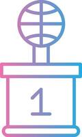 Basketball Line Gradient Icon Design vector