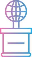 World Line Gradient Icon Design vector
