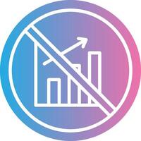 Prohibited Sign Glyph Gradient Icon Design vector