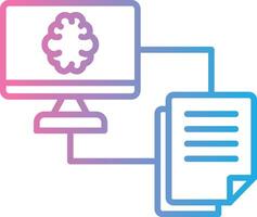 File Transfer Line Gradient Icon Design vector