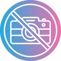 No Camera Glyph Gradient Icon Design vector