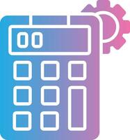 Calculator Glyph Gradient Icon Design vector