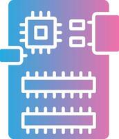 Circuit Board Glyph Gradient Icon Design vector