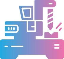 Machine Glyph Gradient Icon Design vector