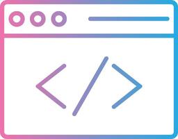 Coding Line Gradient Icon Design vector