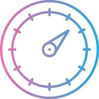 Pressure Gauge Line Gradient Icon Design vector