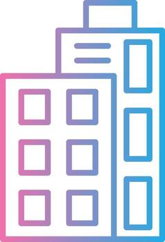 Building Line Gradient Icon Design vector