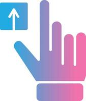 Hand Tap Glyph Gradient Icon Design vector