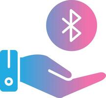 Bluetooth Glyph Gradient Icon Design vector