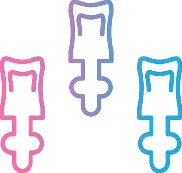 quiroprácticos línea degradado icono diseño vector