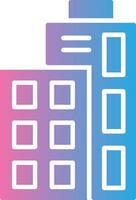 Building Glyph Gradient Icon Design vector