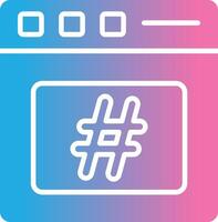 Hashtag Glyph Gradient Icon Design vector