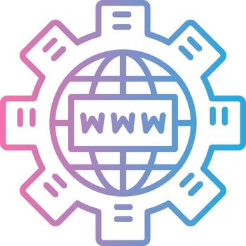 Internet Line Gradient Icon Design vector