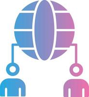 Outsoucring Glyph Gradient Icon Design vector