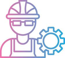 Engineer Line Gradient Icon Design vector