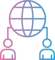 Outsoucring Line Gradient Icon Design vector