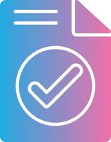 Cheked Glyph Gradient Icon Design vector