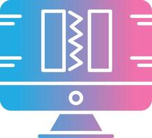 Broken Code Glyph Gradient Icon Design vector