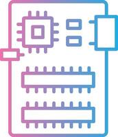 Circuit Board Line Gradient Icon Design vector