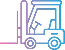 Forklift Line Gradient Icon Design vector