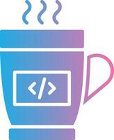 Computing Glyph Gradient Icon Design vector