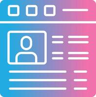 User Profile Glyph Gradient Icon Design vector