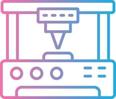 3d Printer Line Gradient Icon Design vector
