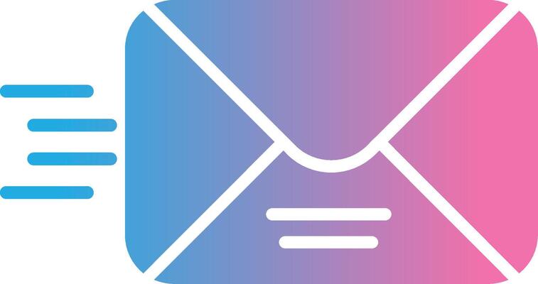 Email Glyph Gradient Icon Design