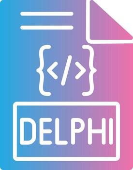 Delphi Glyph Gradient Icon Design vector