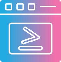 Greater Than Glyph Gradient Icon Design vector