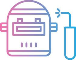 Welding Mask Line Gradient Icon Design vector