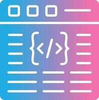 Coding Glyph Gradient Icon Design vector