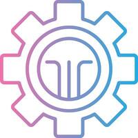 Cog Line Gradient Icon Design vector