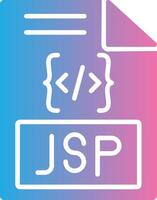 Jsp Glyph Gradient Icon Design vector